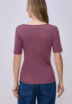 Kurzarm Shirt mit Herzausschnitt