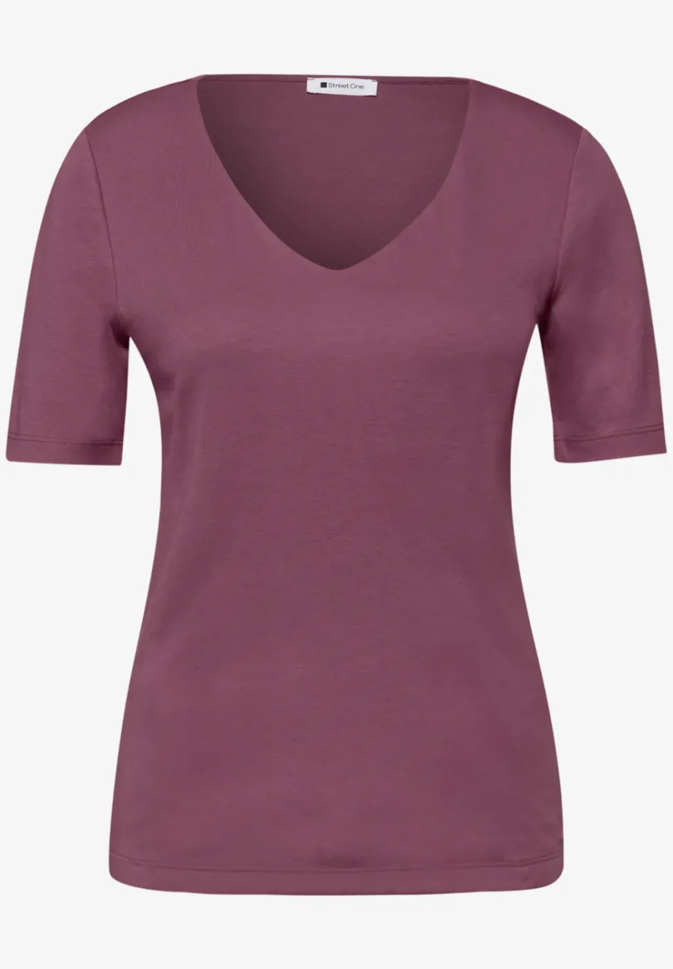 Kurzarm Shirt mit Herzausschnitt