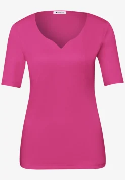 Kurzarm Shirt mit Herzausschnitt