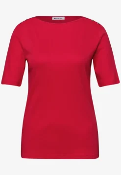 Kurzarm Shirt mit Knopfdetail