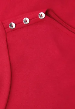 Kurzarm Shirt mit Knopfdetail
