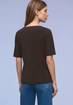 Kurzarm Shirt mit Knopfdetail