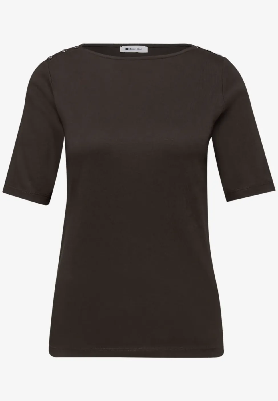 Kurzarm Shirt mit Knopfdetail