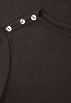 Kurzarm Shirt mit Knopfdetail