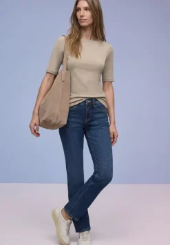 Kurzarm Shirt mit Knopfdetail