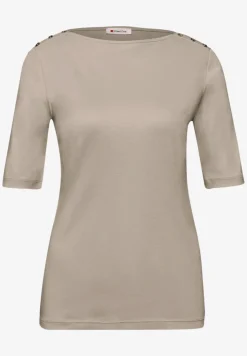 Kurzarm Shirt mit Knopfdetail