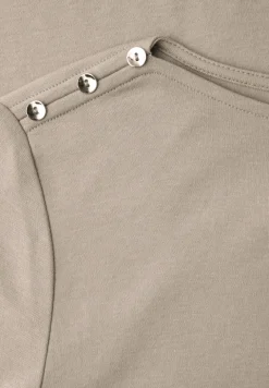 Kurzarm Shirt mit Knopfdetail