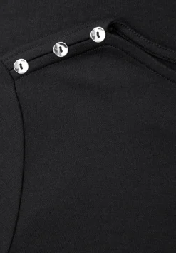 Kurzarm Shirt mit Knopfdetail