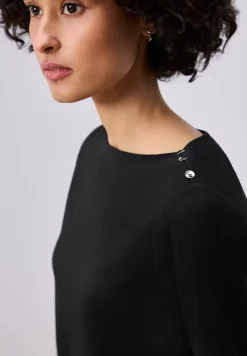 Kurzarm Shirt mit Knopfdetail