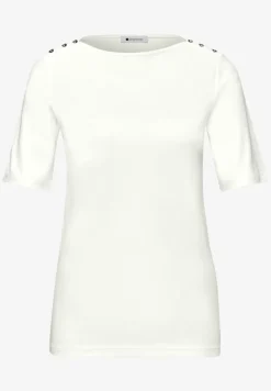 Kurzarm Shirt mit Knopfdetail