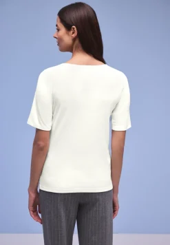 Kurzarm Shirt mit Knopfdetail