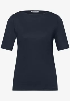 Kurzarm Shirt mit Knopfdetail