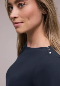 Kurzarm Shirt mit Knopfdetail