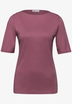 Kurzarm Shirt mit Knopfdetail