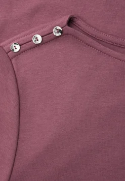 Kurzarm Shirt mit Knopfdetail