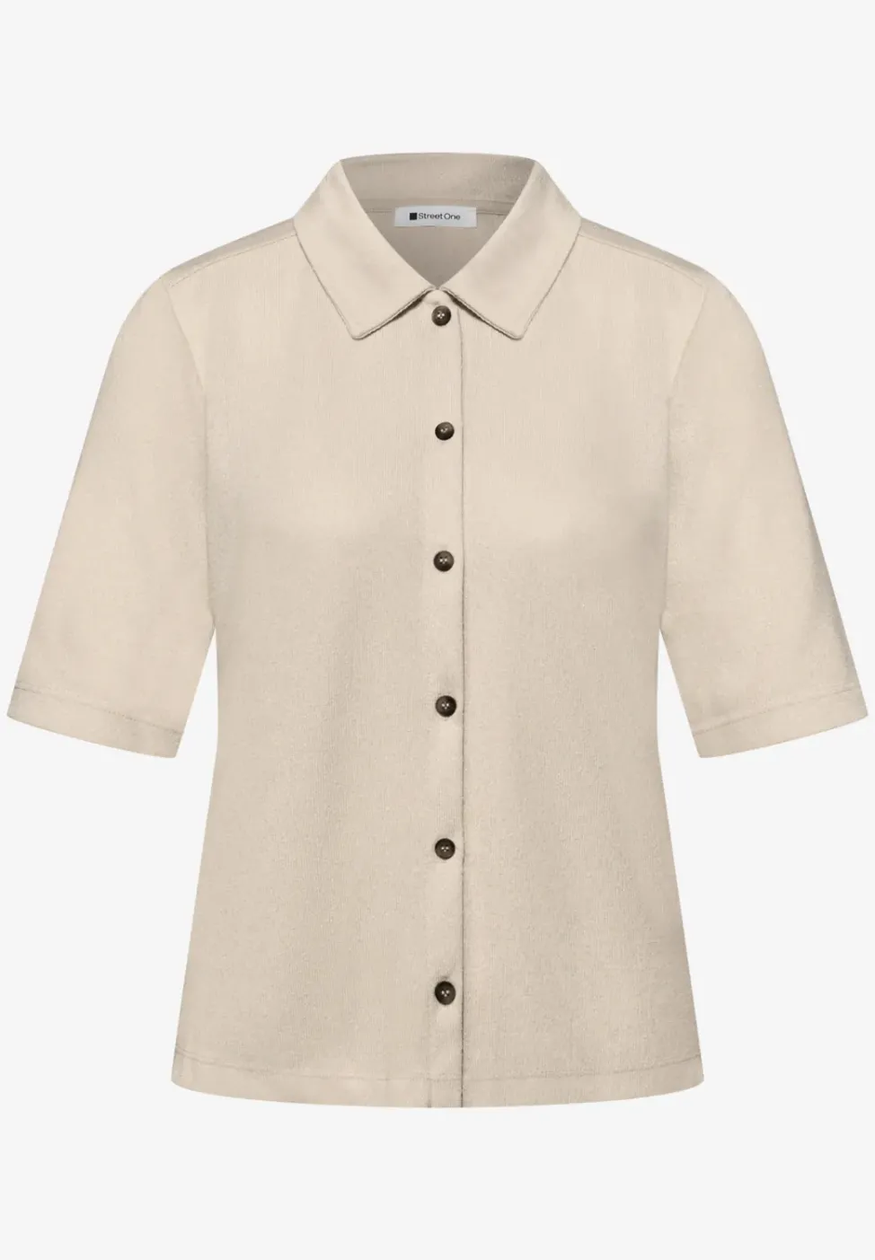 Kurzarm Shirt mit Knopfleiste