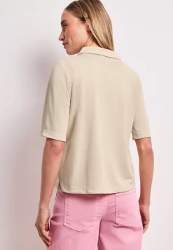 Kurzarm Shirt mit Knopfleiste