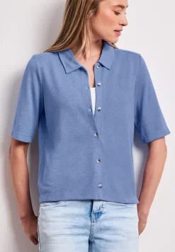 Kurzarm Shirt mit Knopfleiste