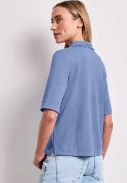 Kurzarm Shirt mit Knopfleiste