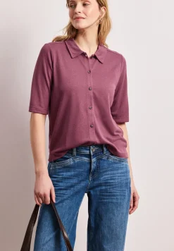 Kurzarm Shirt mit Knopfleiste
