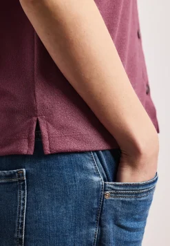 Kurzarm Shirt mit Knopfleiste