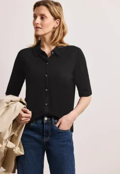 Kurzarm Shirt mit Knopfleiste