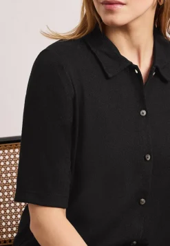 Kurzarm Shirt mit Knopfleiste