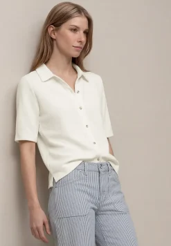Kurzarm Shirt mit Knopfleiste