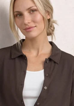 Kurzarm Shirt mit Knopfleiste