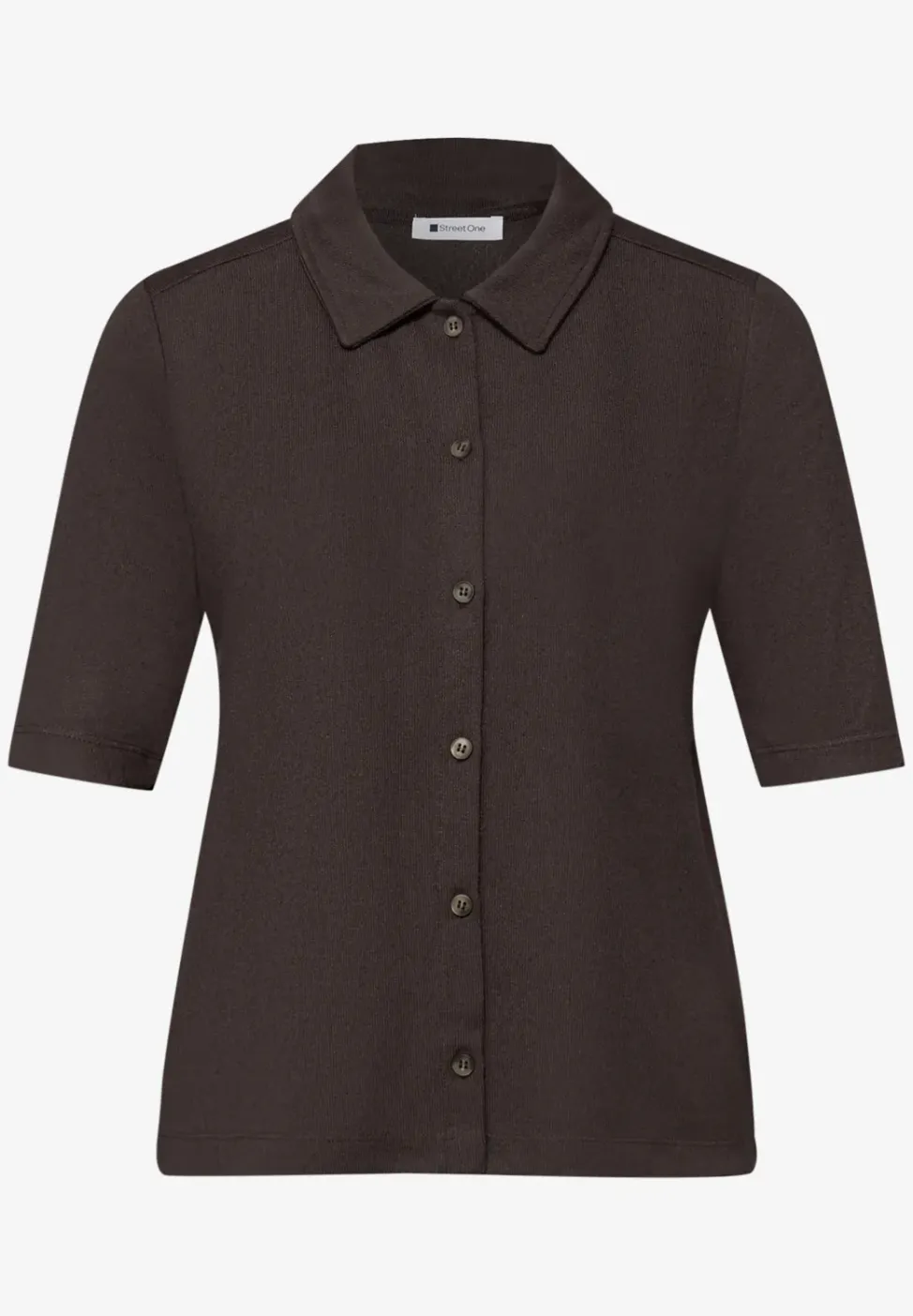 Kurzarm Shirt mit Knopfleiste