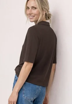 Kurzarm Shirt mit Knopfleiste