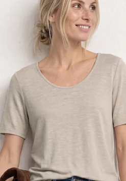 Kurzarm Shirt mit Knotendetail