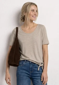 Kurzarm Shirt mit Knotendetail
