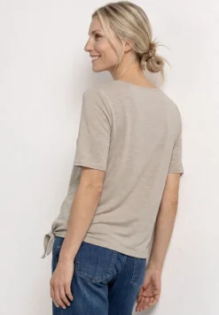 Kurzarm Shirt mit Knotendetail