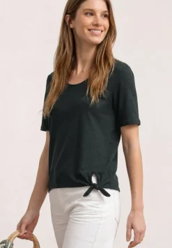 Kurzarm Shirt mit Knotendetail