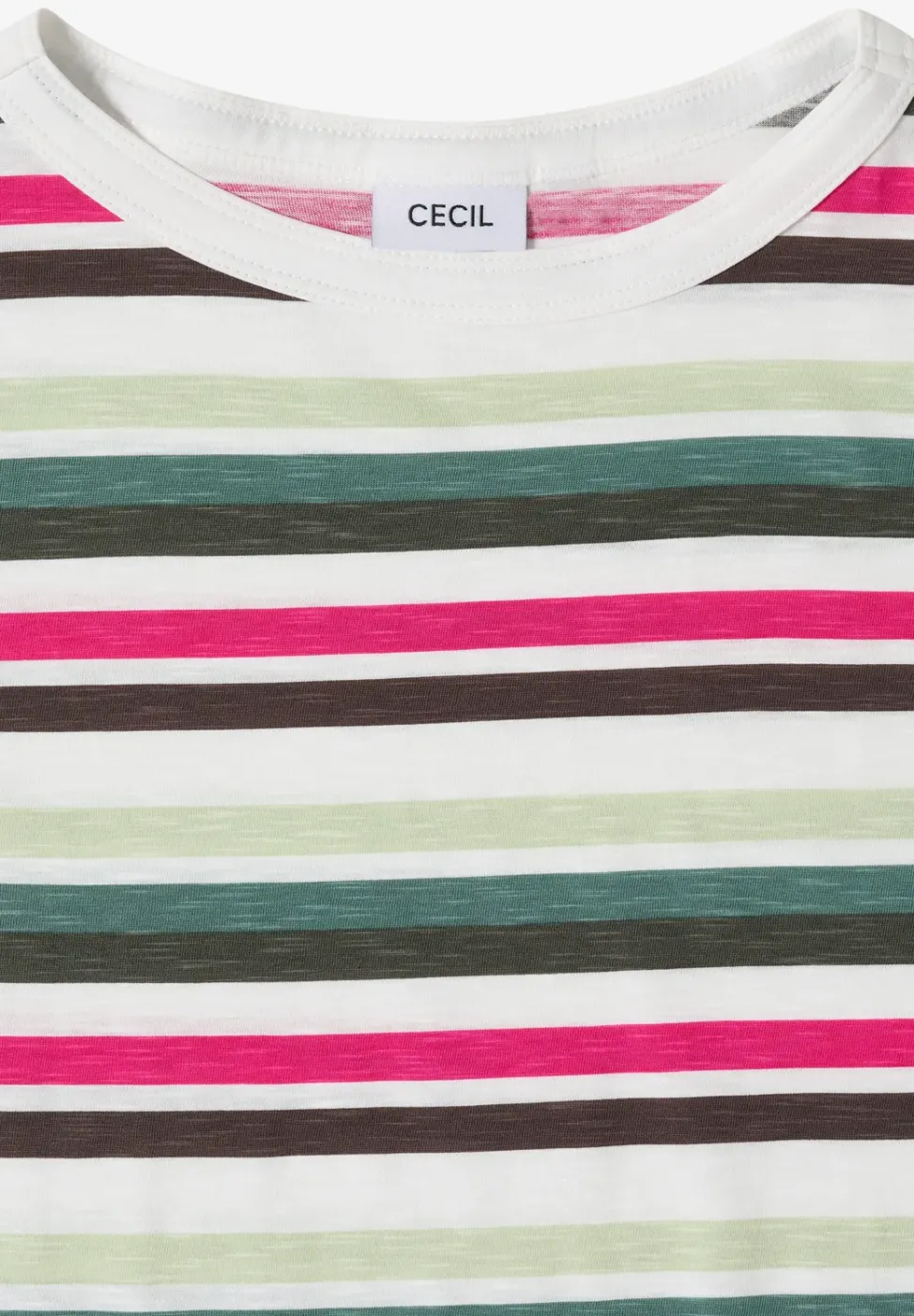 Kurzarm Shirt mit Multicolor Streifen