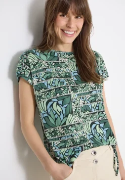 Kurzarm Shirt mit Patchwork-Print