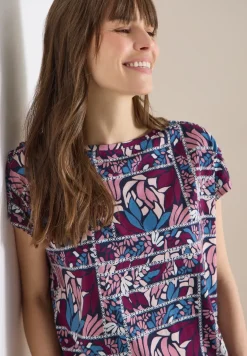 Kurzarm Shirt mit Patchwork-Print