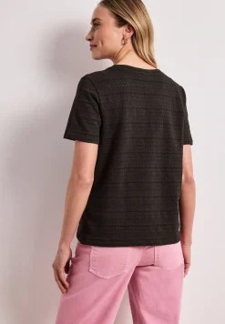 Kurzarm Shirt mit Rundhals aus Spitze