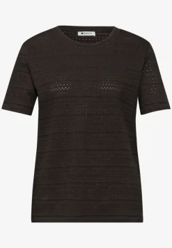 Kurzarm Shirt mit Rundhals aus Spitze
