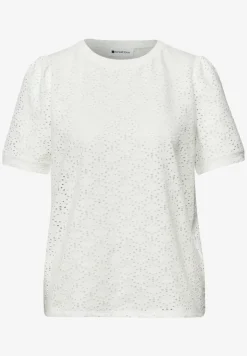 Kurzarm Shirt mit Rundhals aus Spitze