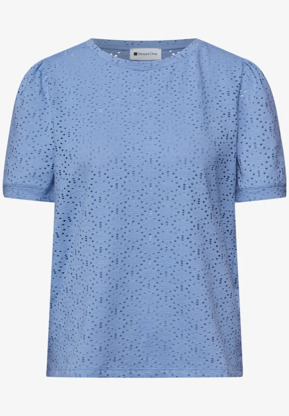 Kurzarm Shirt mit Rundhals aus Spitze