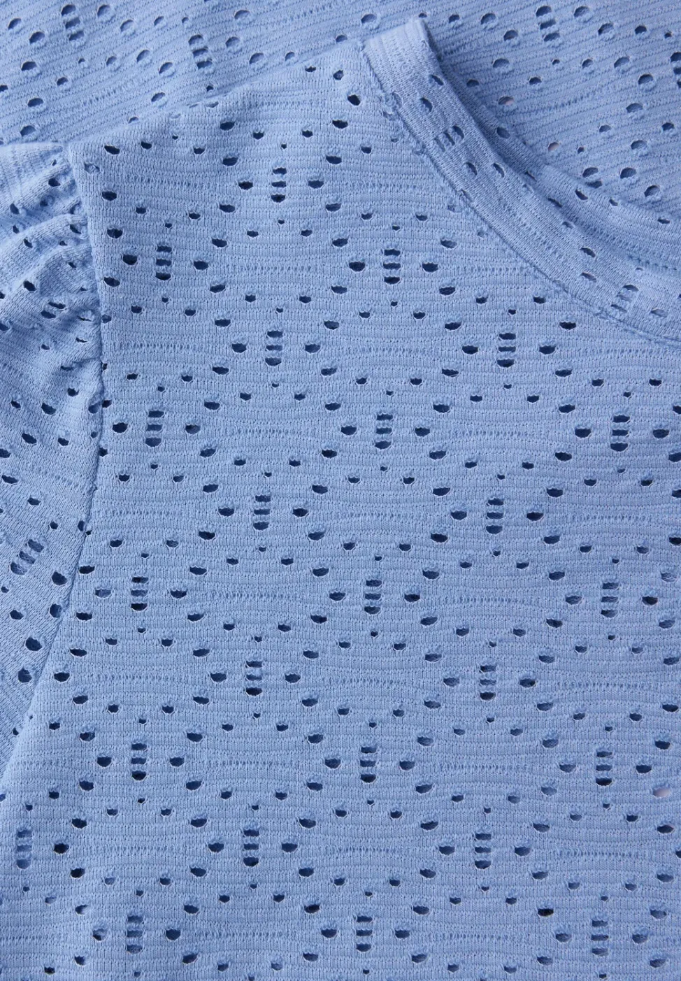 Kurzarm Shirt mit Rundhals aus Spitze