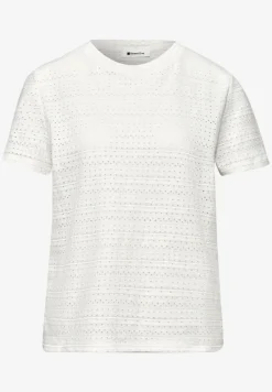 Kurzarm Shirt mit Rundhals aus Spitze