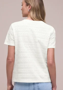 Kurzarm Shirt mit Rundhals aus Spitze