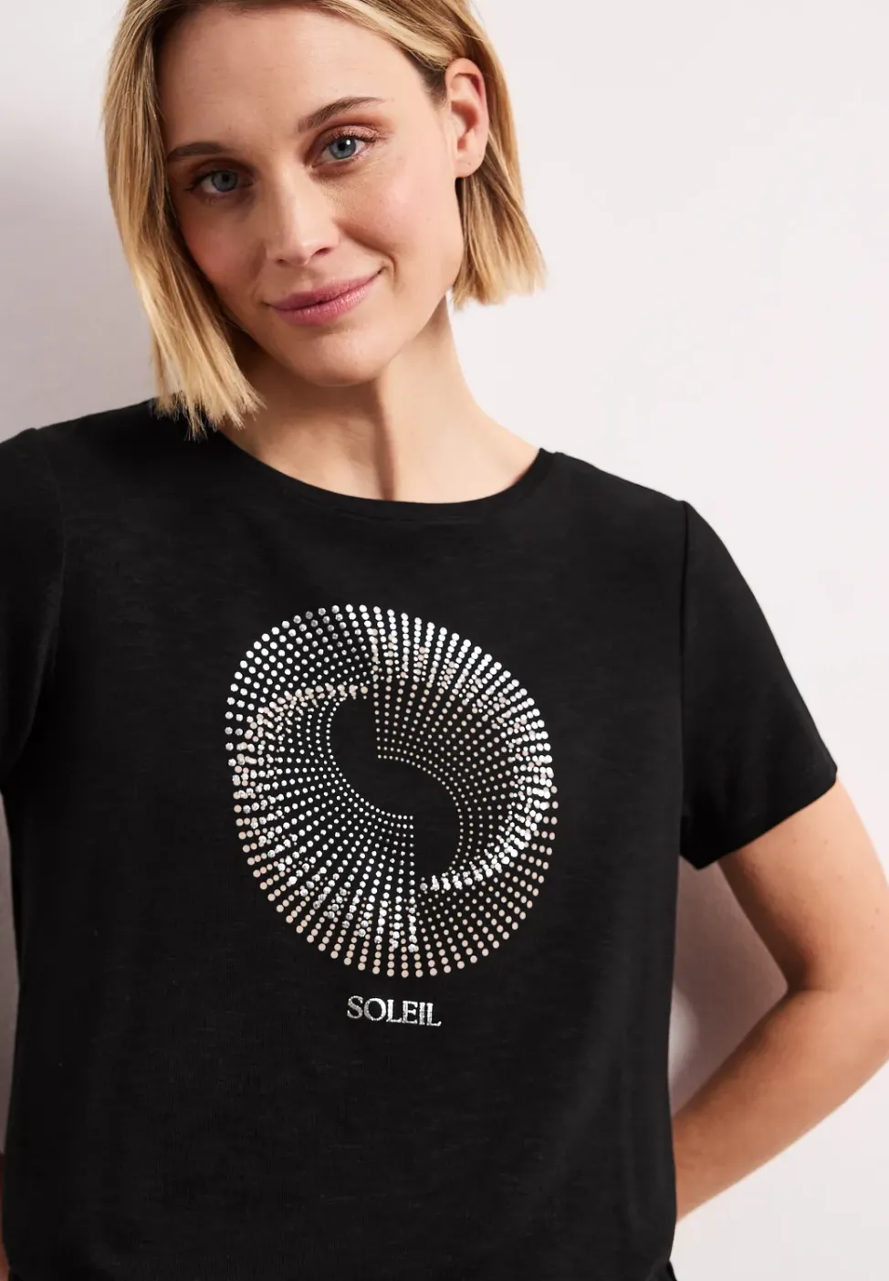Kurzarm Shirt mit Rundhals und Print