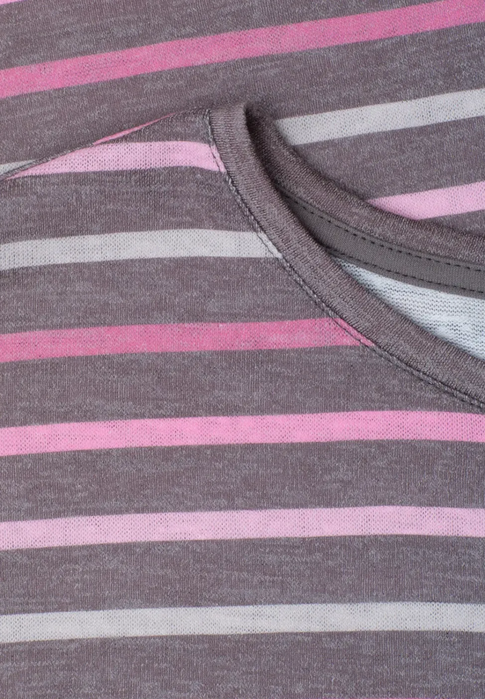 Kurzarm Shirt mit Rundhals und Streifen