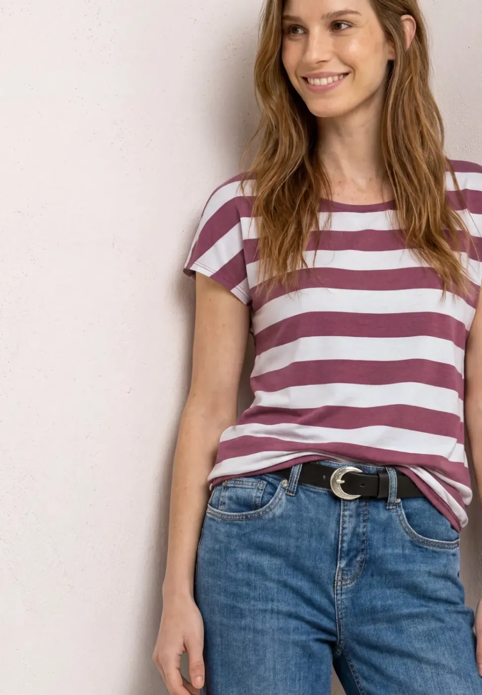 Kurzarm Shirt mit Rundhals und Print