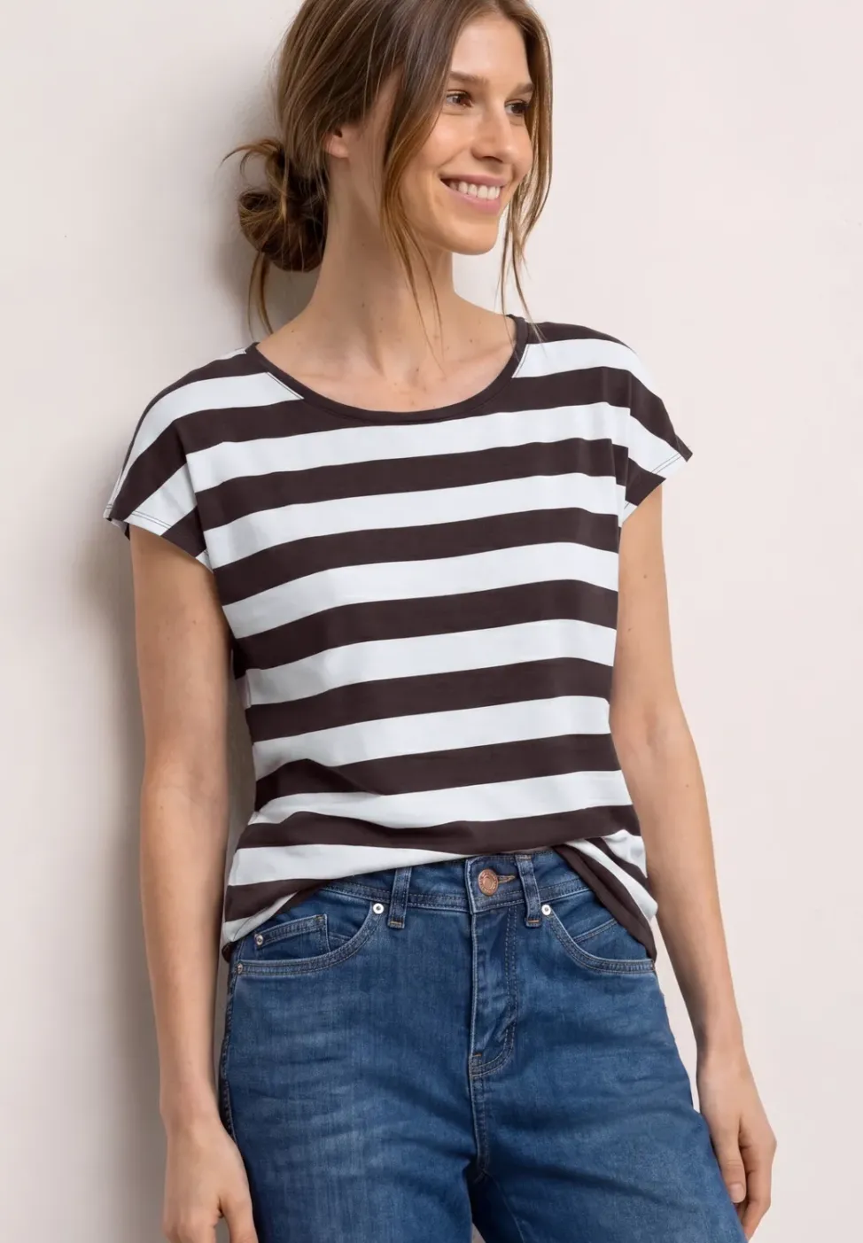 Kurzarm Shirt mit Rundhals und Print