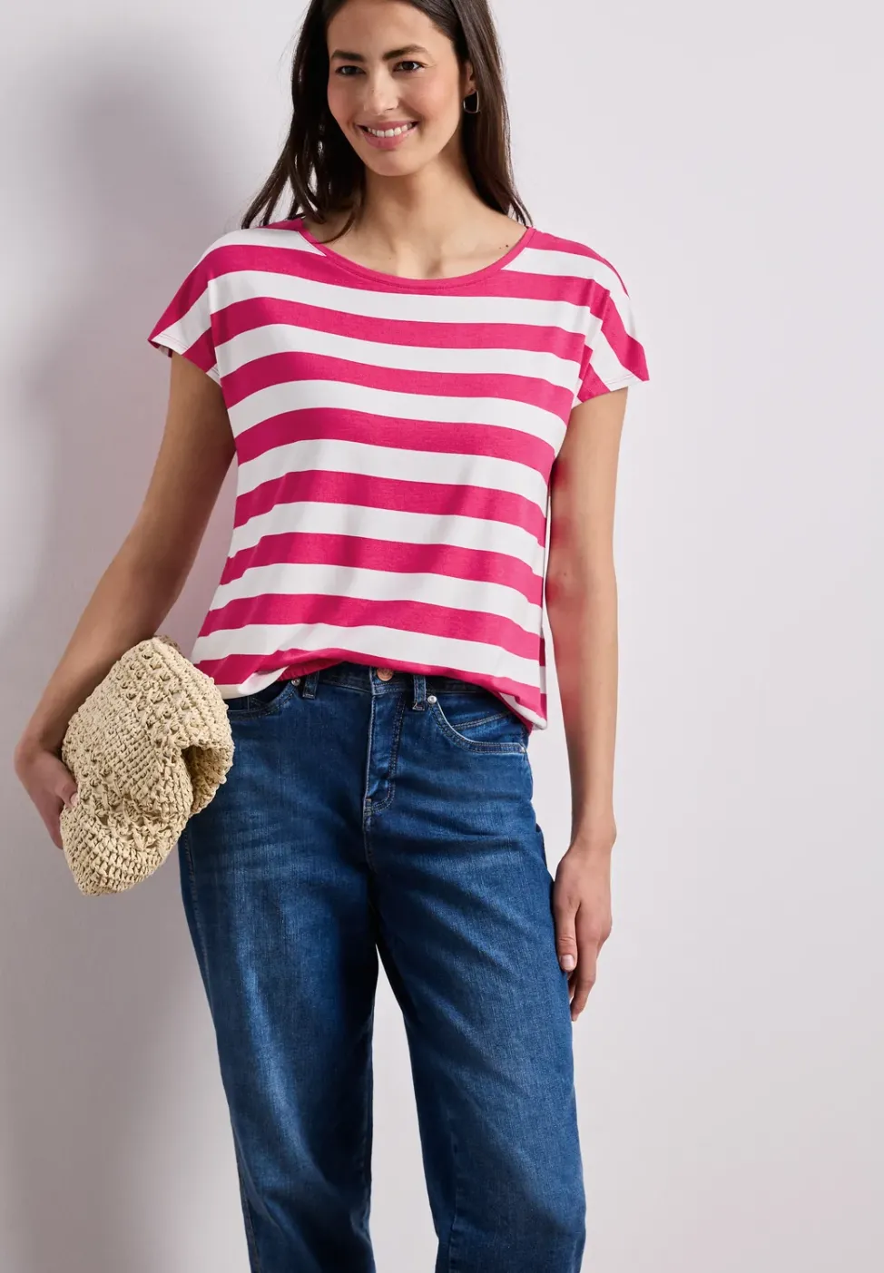 Kurzarm Shirt mit Rundhals und Print